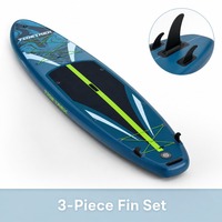 Planche de SUP tout-terrain pour aventures aquatiques en extérieur avec ailerons de sécurité et corde de pied, capacité de charge de 400 kg pour utilisation en mer