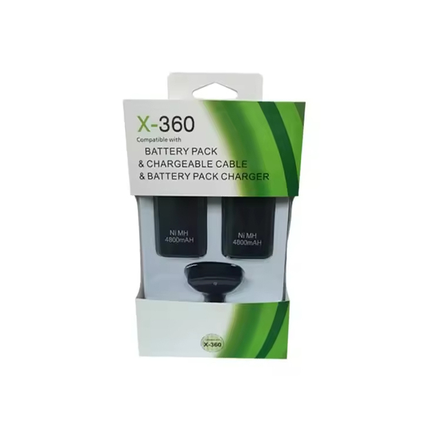 4800mAh Charging Battery Pack for Xboxes 360 Power Adapter Batteries Charging Battery with USB Charger Cable