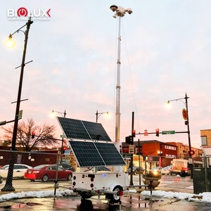 PTZ Kamera Güvenlik Sistemi Mobil Güneş Enerjili <span class=keywords><strong>CCTV</strong></span> Kulesi, Entegre <span class=keywords><strong>CCTV</strong></span> Kutusu ve LFP Depolama ile Şantiye Güvenliği için - Product Image 5