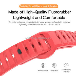 <span class=keywords><strong>Bracelet</strong></span> Ultra 2 Sport pour montre iPhone Fluor Rubber Silicone Air Hole <span class=keywords><strong>Bracelet</strong></span> Band Compatible Series 9 40mm Smart Watches - Product Image 2