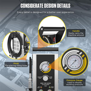 Kit de purge de frein automatique professionnel 100V-240V dispositif de purge de frein électrique avec 7 pièces adaptateur de maître-cylindre outils de véhicule - Product Image 5