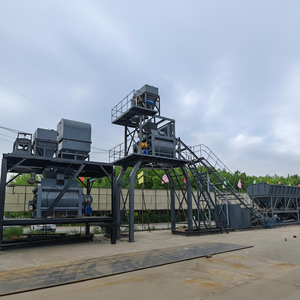 Plantas Mezcladoras de Concreto Centrales Profesionales de Marca en Venta, Planta Dosificadora de Banda Inclinada Compacta para Producción de Bloques de Concreto - Product Image 1