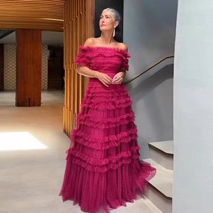 Stile europeo americano in vita dimagrante abito da sera collo quadrato dolce per banchetti abbigliamento per damigelle <span class=keywords><strong>Casual</strong></span> - Product Image 1