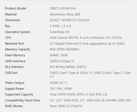 ORICO HS500PRO NAS Penyimpanan Pribadi Rumah Tangga Cloud Pribadi Penyimpanan Terhubung Jaringan dengan RAID Hard Drive Enclosure Buatan China