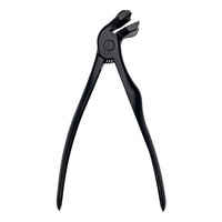 Coupe-ongles professionnels en acier inoxydable noir à long manche, robustes, courbés, avec une large ouverture de mâchoire, vente en gros