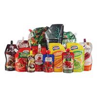 Pochettes souples verticales pour boissons 25~300 ml en PET/NY/PE avec impression en héliogravure pour l'emballage de sodas, jus et boissons énergisantes