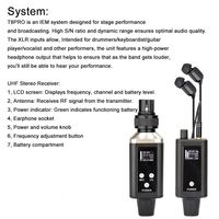 Sistem Monitor In-Ear Nirkabel HiFi (IEM) 6 Kanal Chipset SmartLink Earphone Headphone Kontrol Suara Delay 30ms untuk