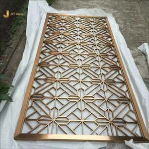 EX698 Panel de Acero Inoxidable Moderno y Lujoso, Plegable, con Corte Láser, para División de Espacios, Personalizable para Vestíbulos de Hoteles, Villas y Clubs - Product Image 3