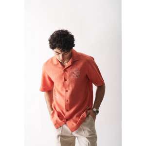 <b>Men</b> <b>Shirt</b> Comfortable Half <b>Sleeve</b> Outfit Suitable For Work Environment Casual Gatherings And Daily Styling From India - Product Image 4