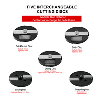 Elektrische groentesnijder Multifunctionele snijmachine Shredder Dicer Machine Commerciële voedselverwerkingsmachine voor restaurants