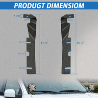 Supports de montage pour feux de gabarit sur montant A pour Dodge Ram 2009-2018, supports de fixation sur capot faciles à monter pour pods LED, 2 pièces/ensemble