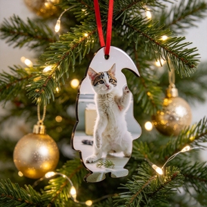 Sublimation Blank MDF Ornament Double Sided 100X63MM for <strong>Christmas</strong> Tree Decor <strong>Clearance</strong> <strong>Sale</strong> 20 Percent Off Gift Tag - Product Image 1