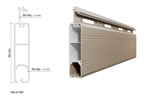 Puerta Enrollable Impermeable de Aluminio 6063-T5 con Persianas de Láminas, Doble Cara, Amortiguadora y Ventilada - Product Image 3