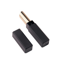 Coffret de rouges à lèvres Slim noir fantaisie, Tube vide pour rouge à lèvres avec Logo personnalisé, Tube carré Long pour rouge à lèvres
