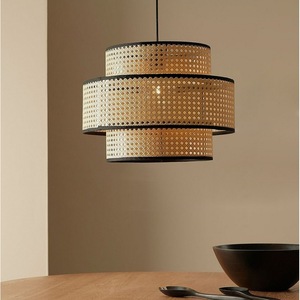 Yumesho Lighting Rattan Woven Pendant <b>Light</b> 3-Tier Modern Zen Style For <b>Dining</b> Bedroom Guesthouse Clothing Store - Product Image 4
