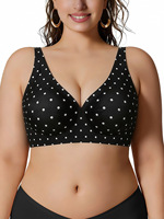 Sujetador inalámbrico push-up sin aros de seda helada transpirable para mujer, talla grande 3XL, sin costuras, con estampado OEM al por mayor