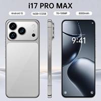 Smartphone A17 Pro 7,3 pouces Processeur Octa Core Caméra arrière 108MP Résolution HD Cellulaire LTE/5G Batterie 8000 mAh 16 Go 120 Hz OLED