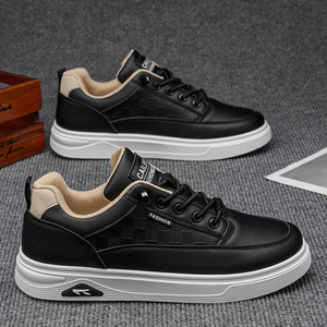 Chaussures de sport décontractées tendance en cuir PU de haute qualité, respirantes, pour hommes, pour la course en plein air, le skateboard, printemps, hiver, imperméables - Product Image 5