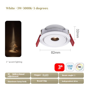 Hiện đại nhúng dẫn đèn sân khấu 3W 5W 7W đèn trần đèn <span class=keywords><strong>LED</strong></span> cho văn phòng nhà - Product Image 4