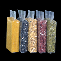 Vente en gros d'usine, emballage alimentaire sec transparent imperméable personnalisé imprimé, sac à riz à fond plat sous vide, 2 kg