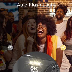 Fábrica de China 5K Ultra <span class=keywords><strong>HD</strong></span> Vlogging Cámara 72MP 16x Videocámara digital Wifi Fotografía de viaje Flash Cámara digital - Product Image 4