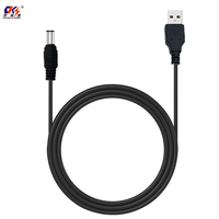 Ab Lager: 1m USB 2.0 A-Stecker auf DC 5.5x2.5mm Stromkabel mit Hohlstecker – USB-auf-Stromanschlusskabel für Computer