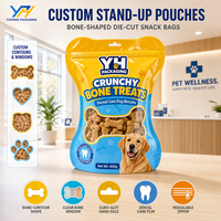 Sachets Doypack Personnalisés Irréguliers avec Trous de Suspension, Sachets Doypack pour Aliments pour Animaux, Petits Sacs d'Emballage Alimentaire en Plastique