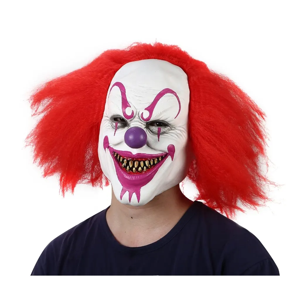 Enchant clown mask Joker Movies Ball Joker Mask Evil Joker Mask Mascaras Terror Latex Scary Bloody Gory Clown Zombie