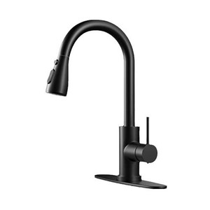 Grifo de Cocina Extraíble Monomando con Válvula Cerámica, Mezclador de Agua Fría y Caliente Montado en Encimera, Grifo Telescópico para Fregadero - Product Image 1