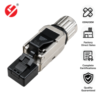 Connecteur RJ45 sans outil Cat6A/6/5E FTP STP pour terminaison sur site, idéal pour le câblage réseau et l'assemblage de cordons de brassage