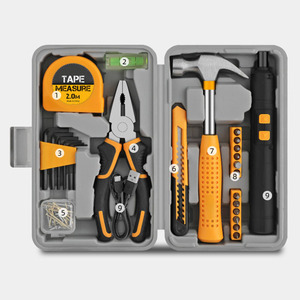 Ensemble d'outils professionnel OEM 20 pièces : marteau et pinces pour réparation domestique, boîte à outils de mécanicien, kit multi-usages - Product Image 3