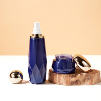 Lot de Luxe en Verre pour Cosmétiques – Flacons de Lotion et Sérum 40/100/120ml, Pots de Crème Fond de Teint et Écran Solaire Orange 30/50g – Logo Personnalisé