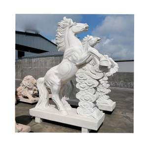 Grande Statua di Aquila in Marmo, Maestosa Scultura di Rapace Intagliata a Mano per Decorazione da Giardino e Esterni - Product Image 4