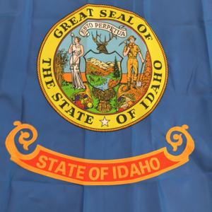Fábrica al por mayor personalizado 3x5ft doble cara <span class=keywords><strong>Idaho</strong></span> para bandera del Estado resistente al aire libre para EE. UU. Banner con 2 ojales - Product Image 4