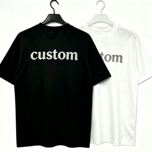 เสื้อยืดคอกลมแขนสั้นพิมพ์ลายตัวอักษรตามสั่งสำหรับผู้ชาย ทรงปกติ ผ้าคอตตอนเจอร์ซีย์ สวมใส่สบาย - Product Image 1
