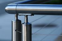 Connecteur carré contemporain réglable en acier inoxydable Toption pour applications de tubes de balustrade de balcon et d'escalier en verre