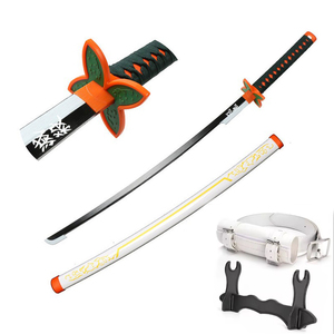 Série <span class=keywords><strong>Demon</strong></span> <span class=keywords><strong>Slayer</strong></span>, couteau en bois de style Nichirin japonais, anime COS, jouet pour enfants, épée en bois, ceinture et porte-couteau offerts - Product Image 5