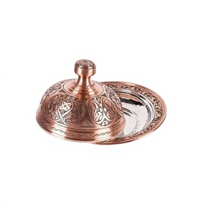 Plato para mantequilla de cobre de primera calidad, forma redonda, tamaño personalizado, con tapa, a un precio atractivo. - Product Image 1