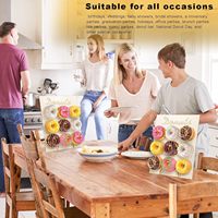 Support mural pour beignets en bois réutilisable, support pour beignets, convient à 9 beignets, présentoir pour buffet alimentaire pour mariage, fournitures pour baby shower