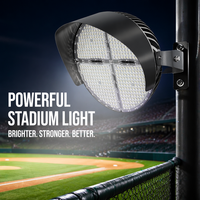 Projecteurs de stade 600W 5000K 240000lm, éclairage sportif de type projecteur, projecteurs LED 1500W pour mât élevé, 100-277VAC 60 °