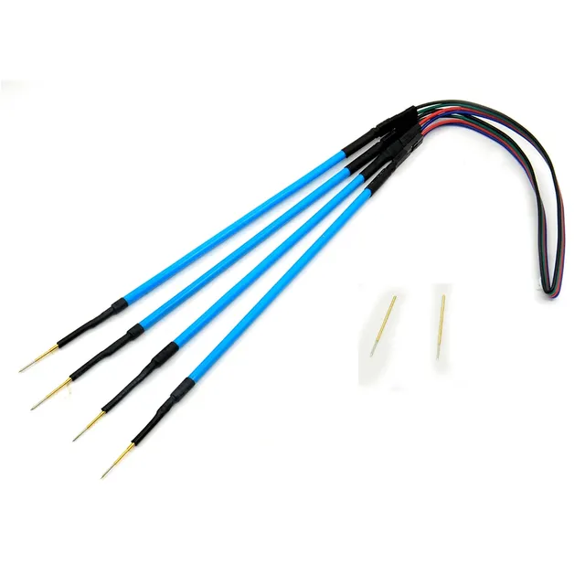 4Pcs/set OBD II Scanner Probe Pens for ECU Board With Connect Cable Replacement Needles LED BDM FRAME Pins for Fgtech