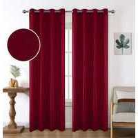 Ingrosso 140x228cm vino rosso poliestere tende con 8 occhielli per soggiorno mantovane & arredamento - Product Image 1