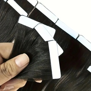Extensiones de Cabello Adhesivas, Cabello Humano Natural Brasileño 100% Real, 20 Piezas, Lisas para Mujer - Product Image 5