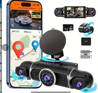 Usine directe 1080P Wifi quatre enregistrements Dash Cam avant et arrière gauche et droite enregistreur de conduite caméra avec 1 an de garantie