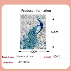 Peacock sơn kim cương Bộ dụng cụ cho người lớn 5D kim cương Bộ dụng cụ nghệ thuật đầy đủ Khoan Kim Cương sơn đá quý nghệ thuật và hàng thủ công cho trẻ em mới bắt đầu