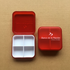 Giá rẻ biểu tượng tùy chỉnh tùy chỉnh vuông 4 ngăn nhựa <span class=keywords><strong>Pill</strong></span> Box trường hợp bán buôn - Product Image 2