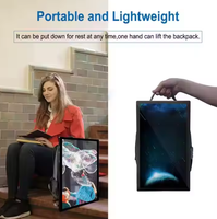 Afficheur publicitaire numérique portable LED de 27 pouces pour extérieur, sac à dos publicitaire, affichage numérique ambulant