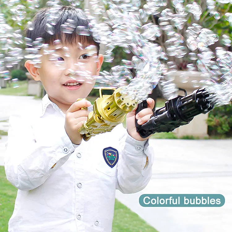 Новинка, детский пистолет для пузырей Gatling, летняя автоматическая машина для мыльных пузырей с водой для детей, для малышей, для дома и улицы, для свадьбы