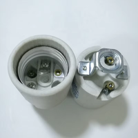 Douille de lampe en céramique E27 E26 homologuée CE, résistante aux hautes températures, en porcelaine, avec support, vente en gros d'accessoires d'éclairage