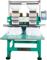 Machine à broder industrielle Feiya CTF1202 à 2 têtes et 12 aiguilles pour broderie de casquettes et vêtements avec cerceaux